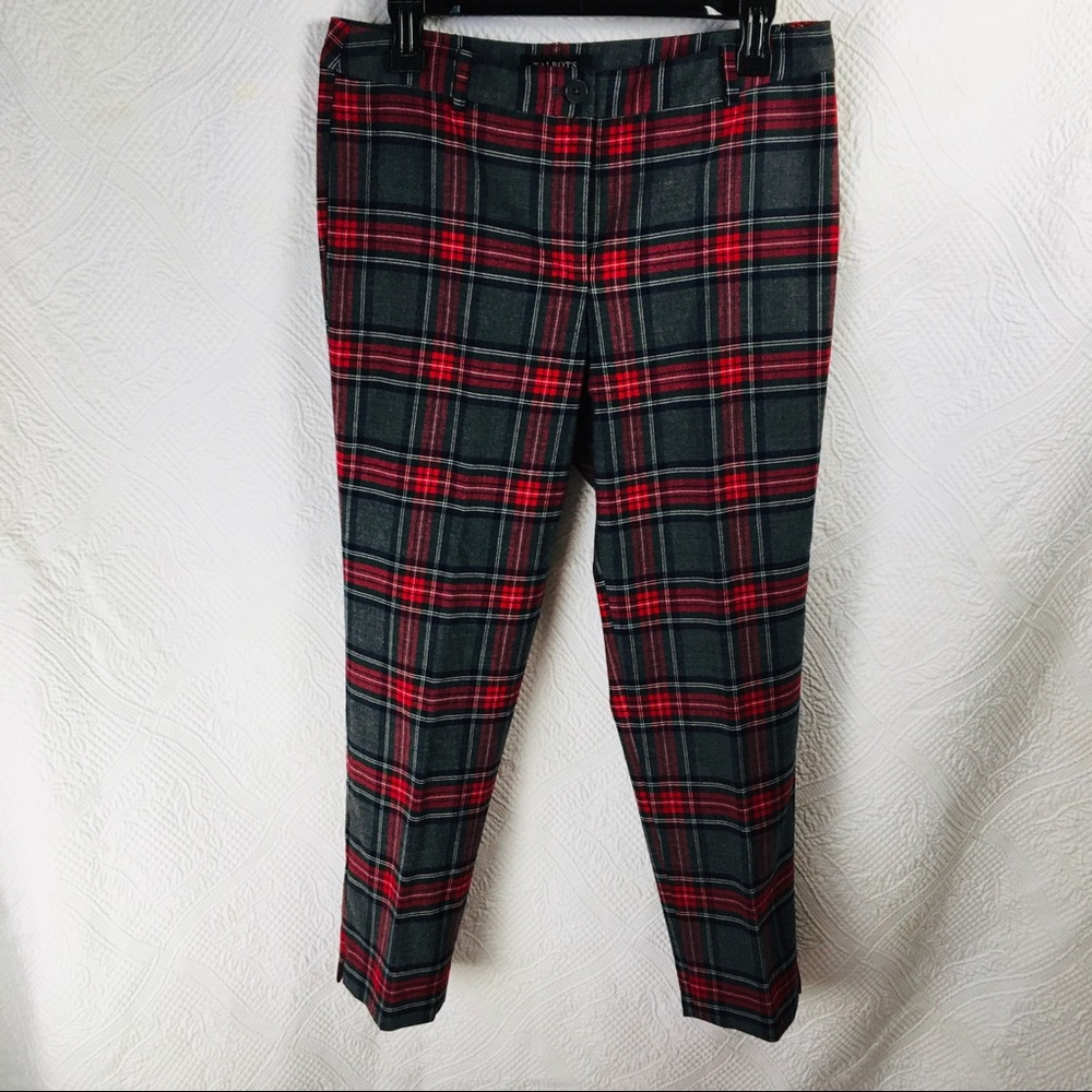 Woman’s 6P Plaid Wool Talbots Dress Pants